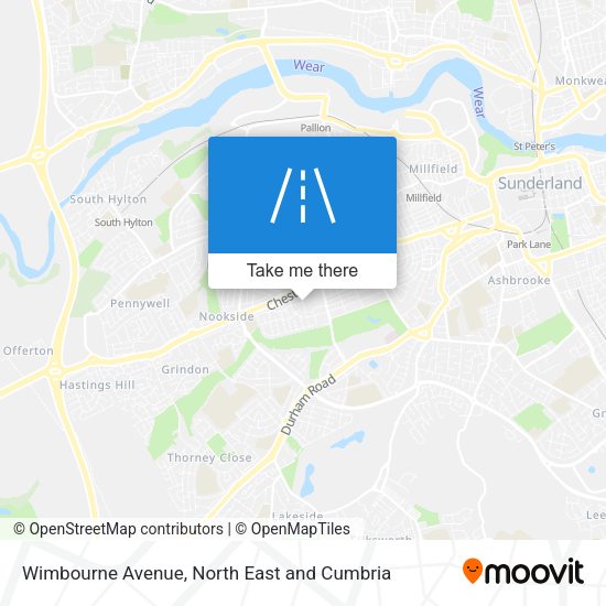 Wimbourne Avenue map
