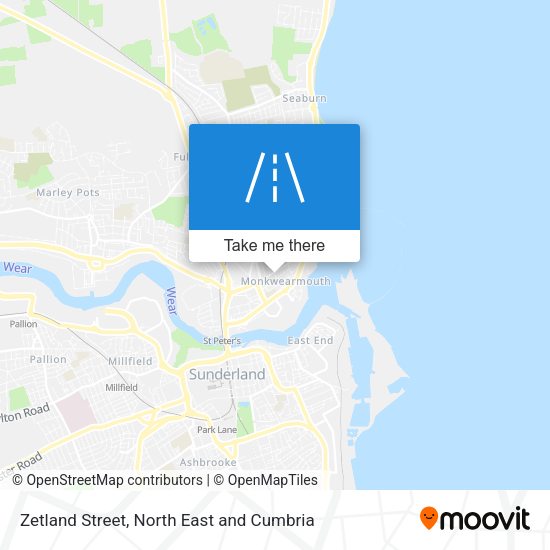 Zetland Street map