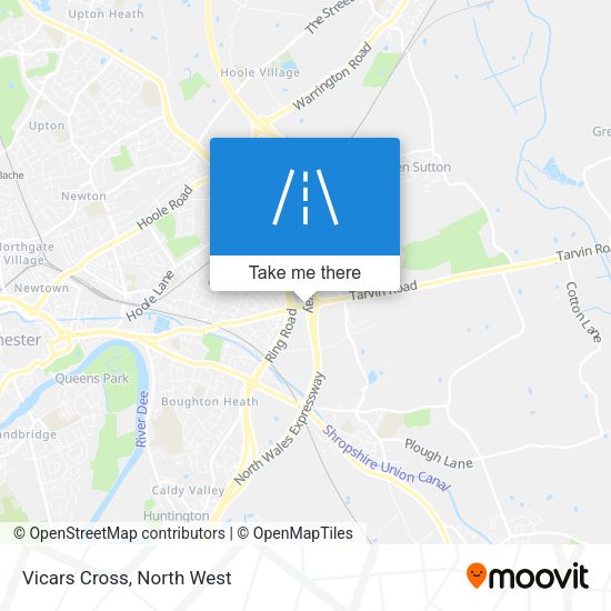 Vicars Cross map