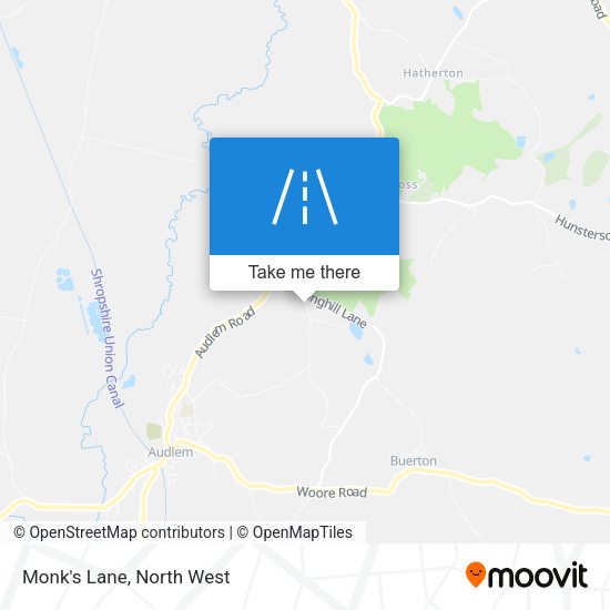 Monk's Lane map
