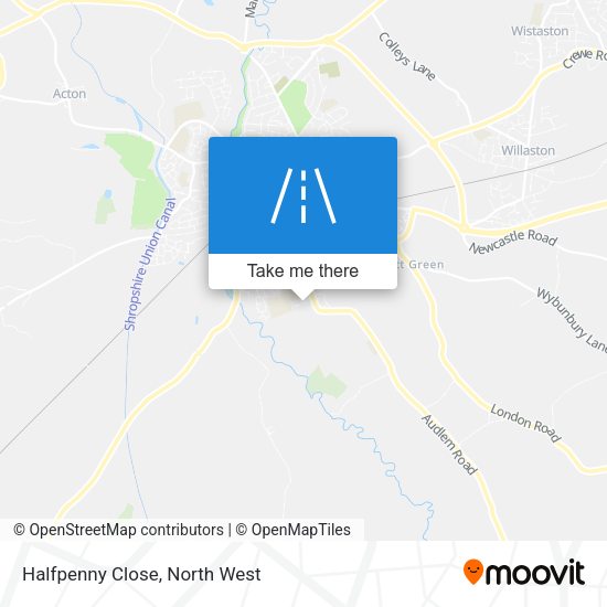 Halfpenny Close map