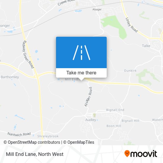 Mill End Lane map