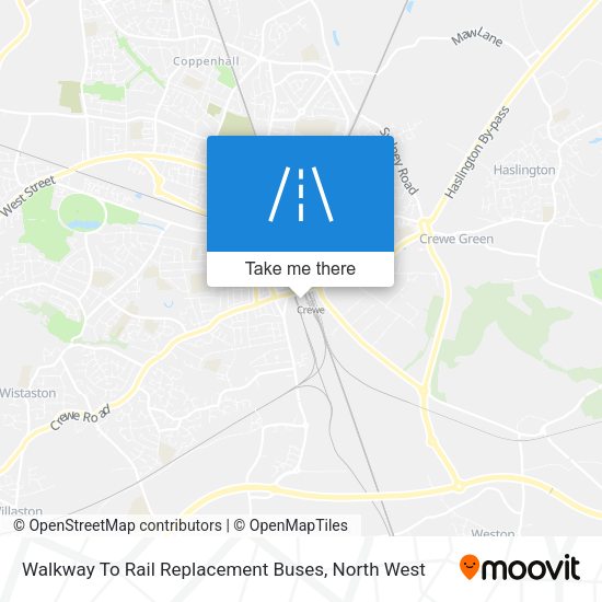 Walkway To Rail Replacement Buses map