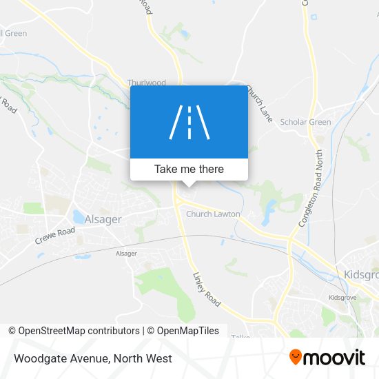 Woodgate Avenue map