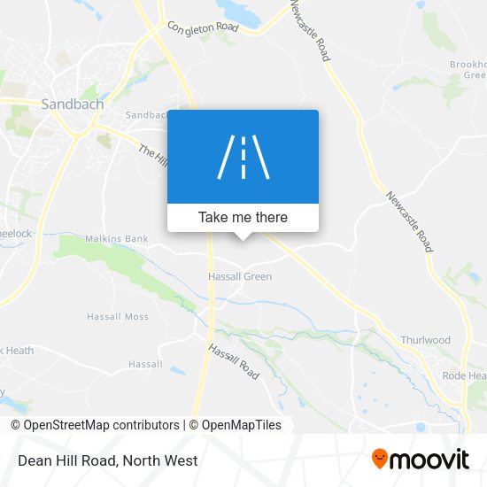 Dean Hill Road map