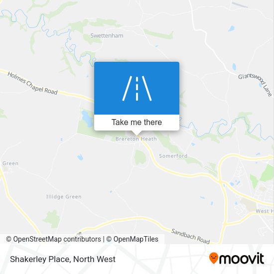 Shakerley Place map