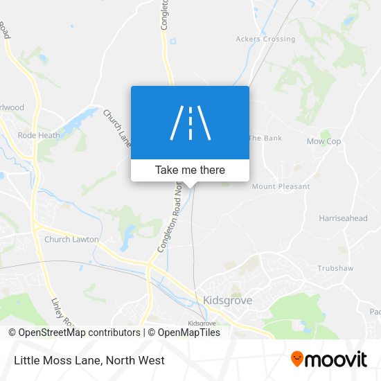 Little Moss Lane map