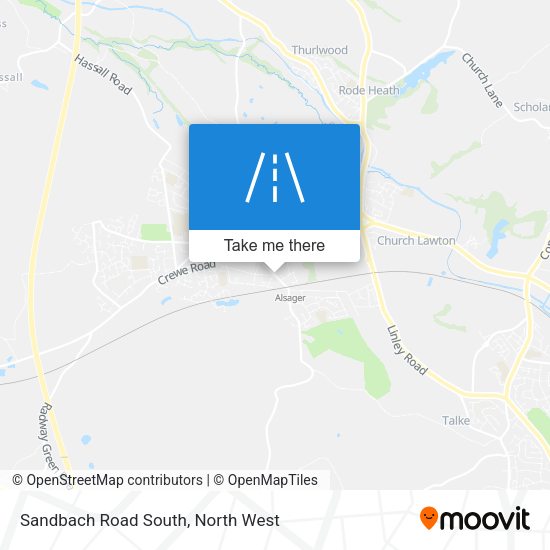 Sandbach Road South map