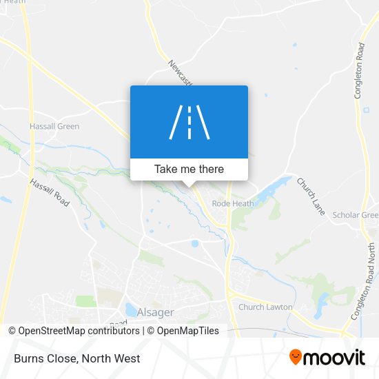 Burns Close map