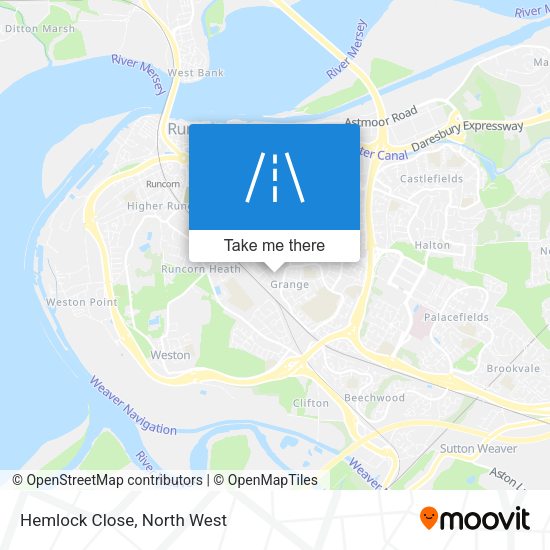 Hemlock Close map
