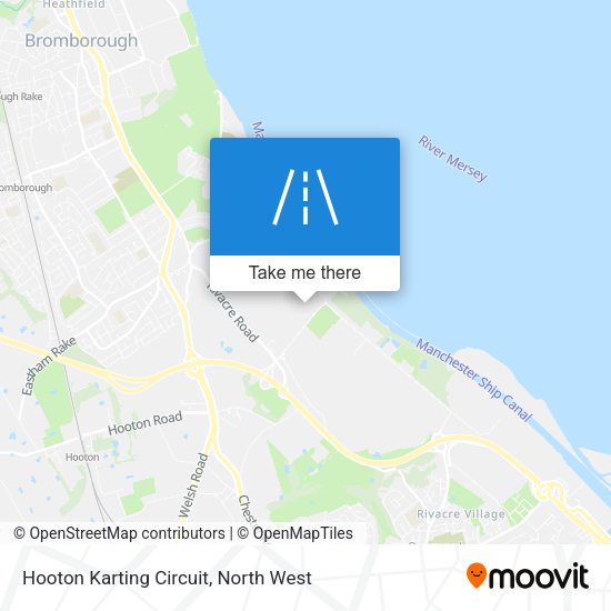 Hooton Karting Circuit map