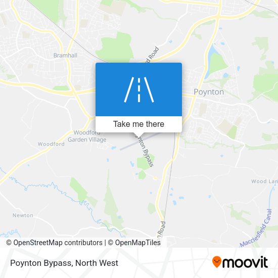 Poynton Bypass map