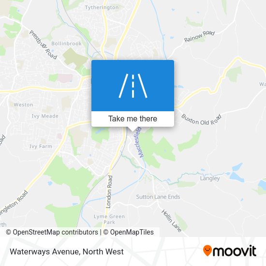 Waterways Avenue map