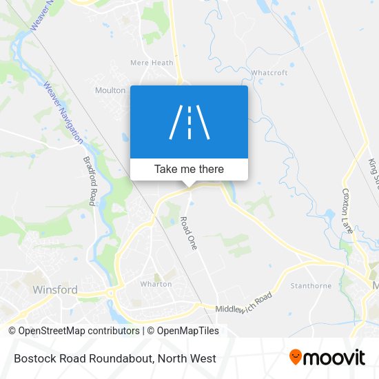 Bostock Road Roundabout map