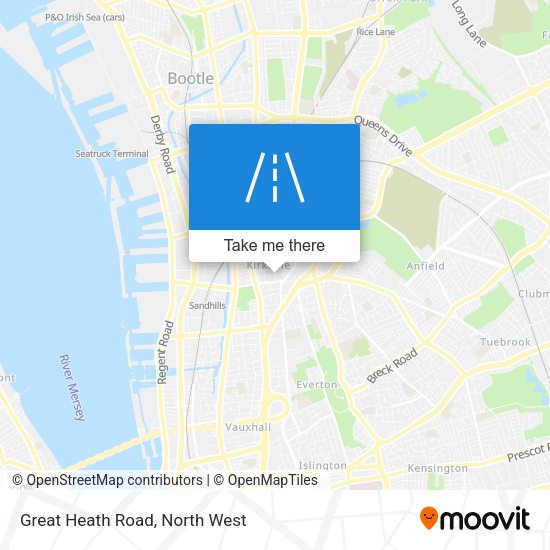 Great Heath Road map