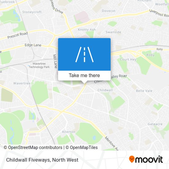 Childwall Fiveways map