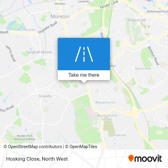 Hosking Close map