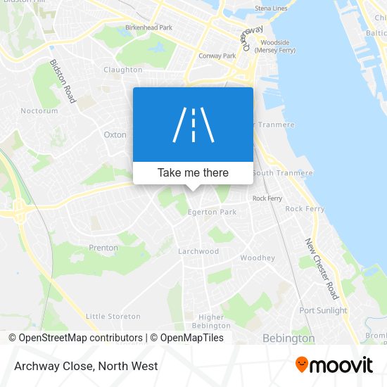Archway Close map