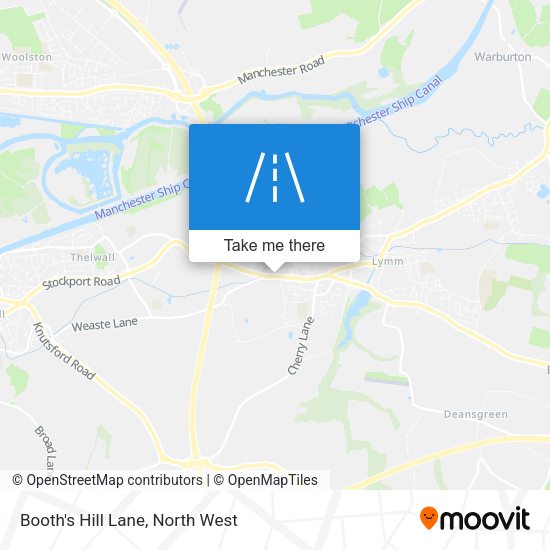 Booth's Hill Lane map