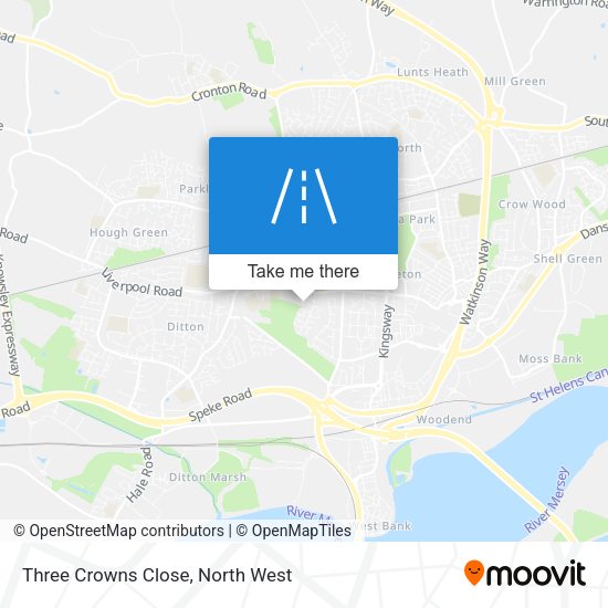 Three Crowns Close map