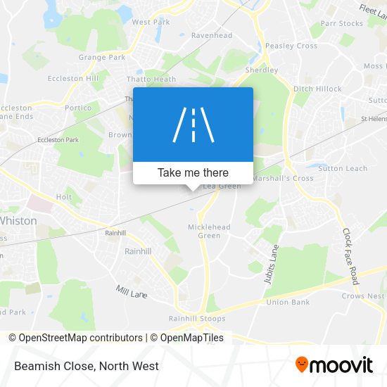 Beamish Close map