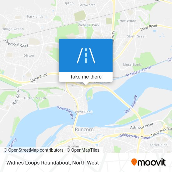 Widnes Loops Roundabout map