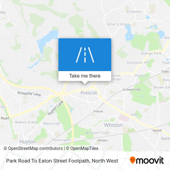 Park Road To Eaton Street Footpath map