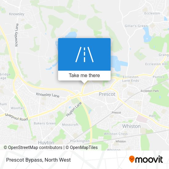 Prescot Bypass map