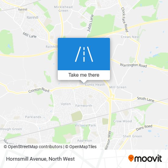 Hornsmill Avenue map