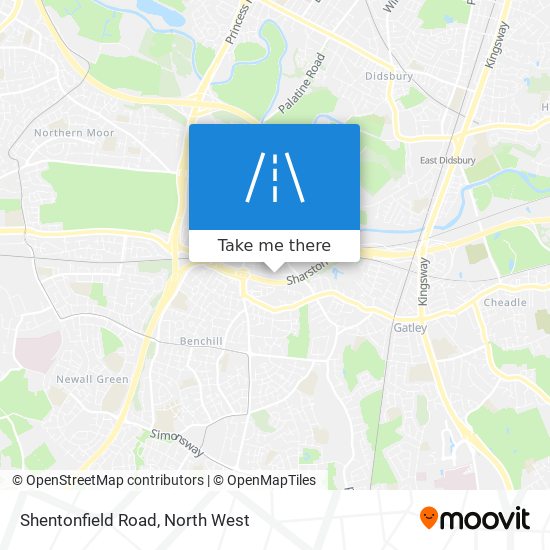 Shentonfield Road map