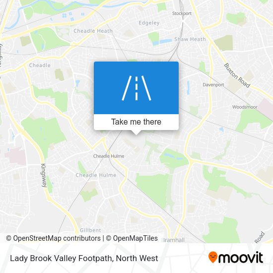 Lady Brook Valley Footpath map