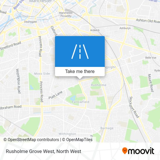 Rusholme Grove West map