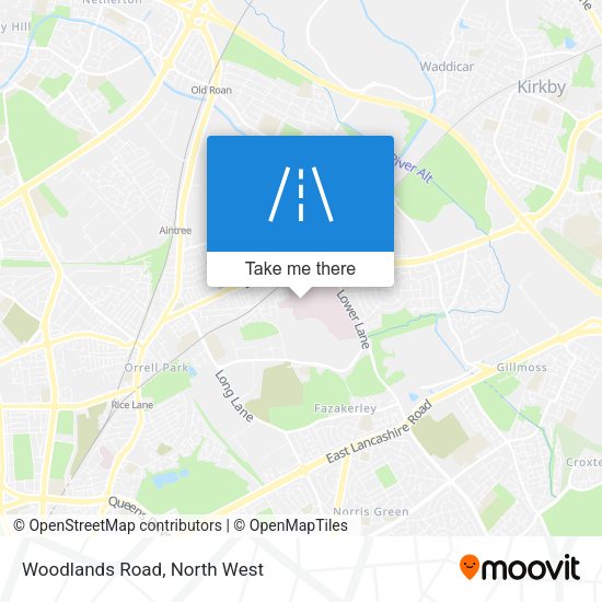 Woodlands Road map