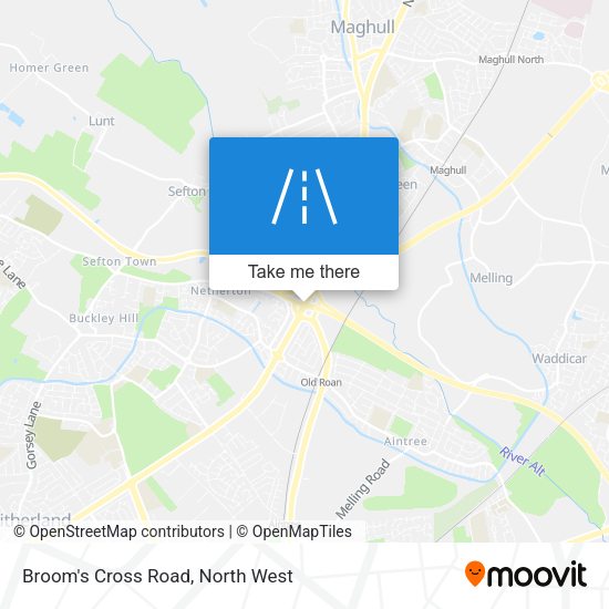 Broom's Cross Road map