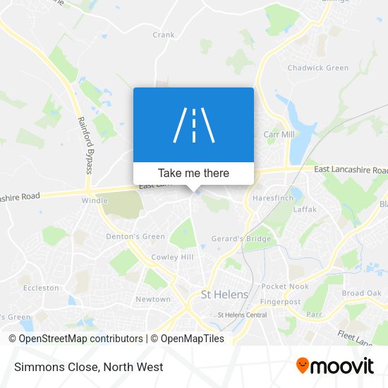 Simmons Close map
