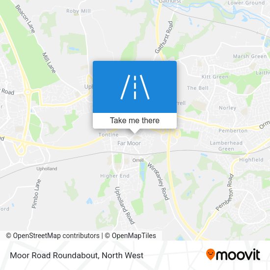 Moor Road Roundabout map