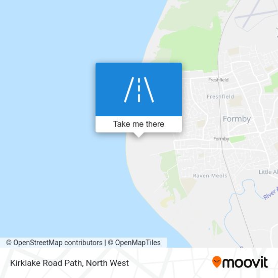 Kirklake Road Path map