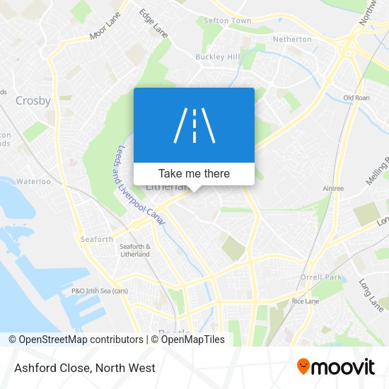 Ashford Close map