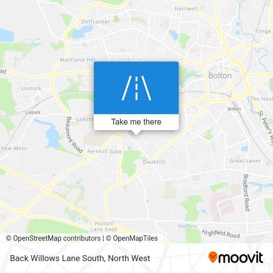 Back Willows Lane South map