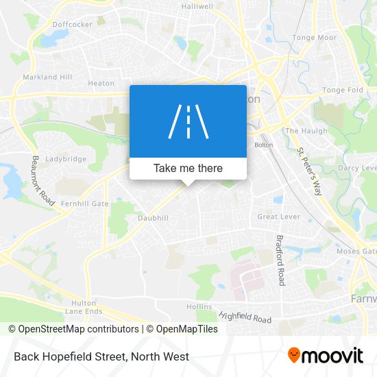 Back Hopefield Street map