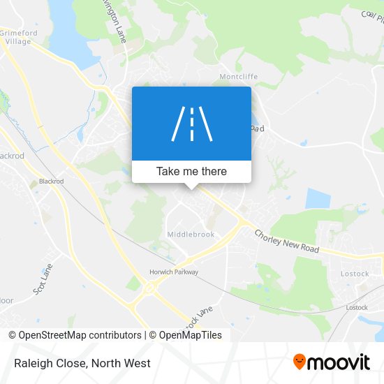 Raleigh Close map