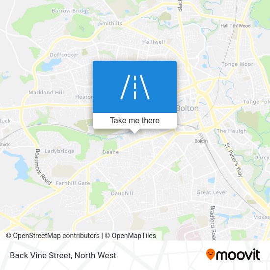 Back Vine Street map