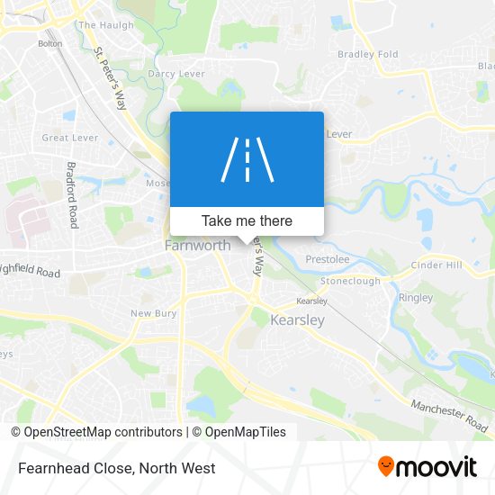 Fearnhead Close map