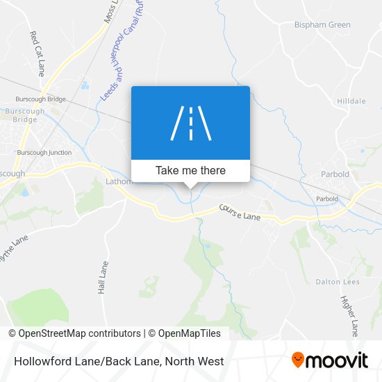 Hollowford Lane/Back Lane map
