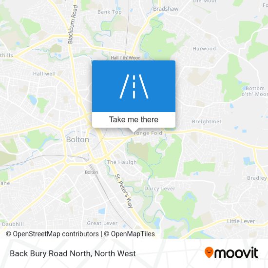 Back Bury Road North map