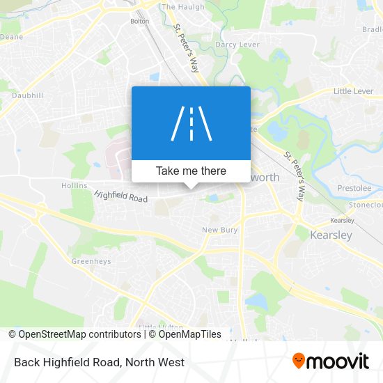 Back Highfield Road map