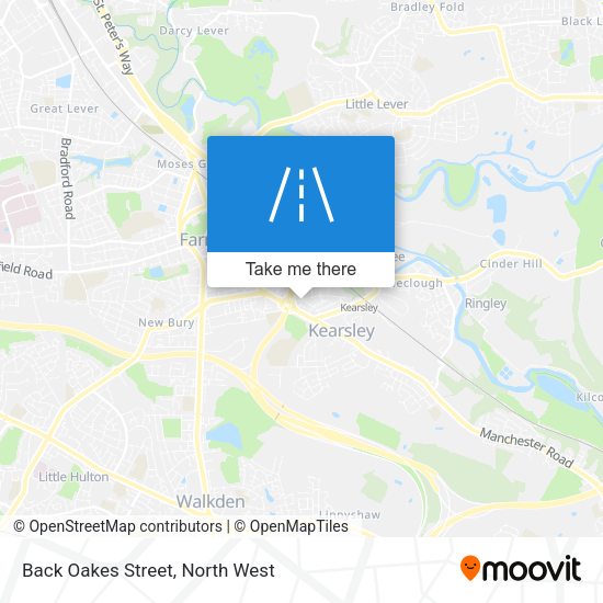 Back Oakes Street map