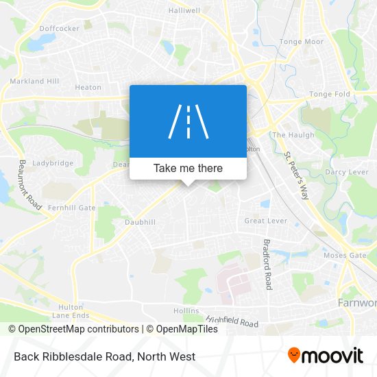 Back Ribblesdale Road map