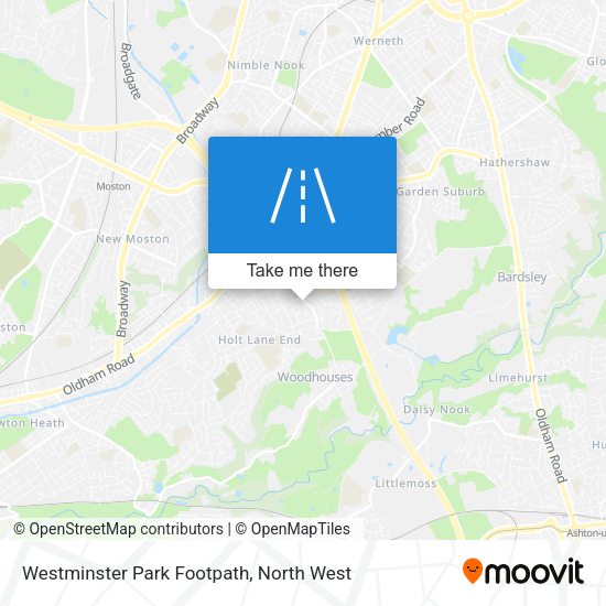 Westminster Park Footpath map