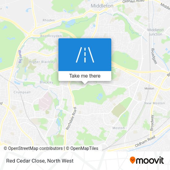 Red Cedar Close map